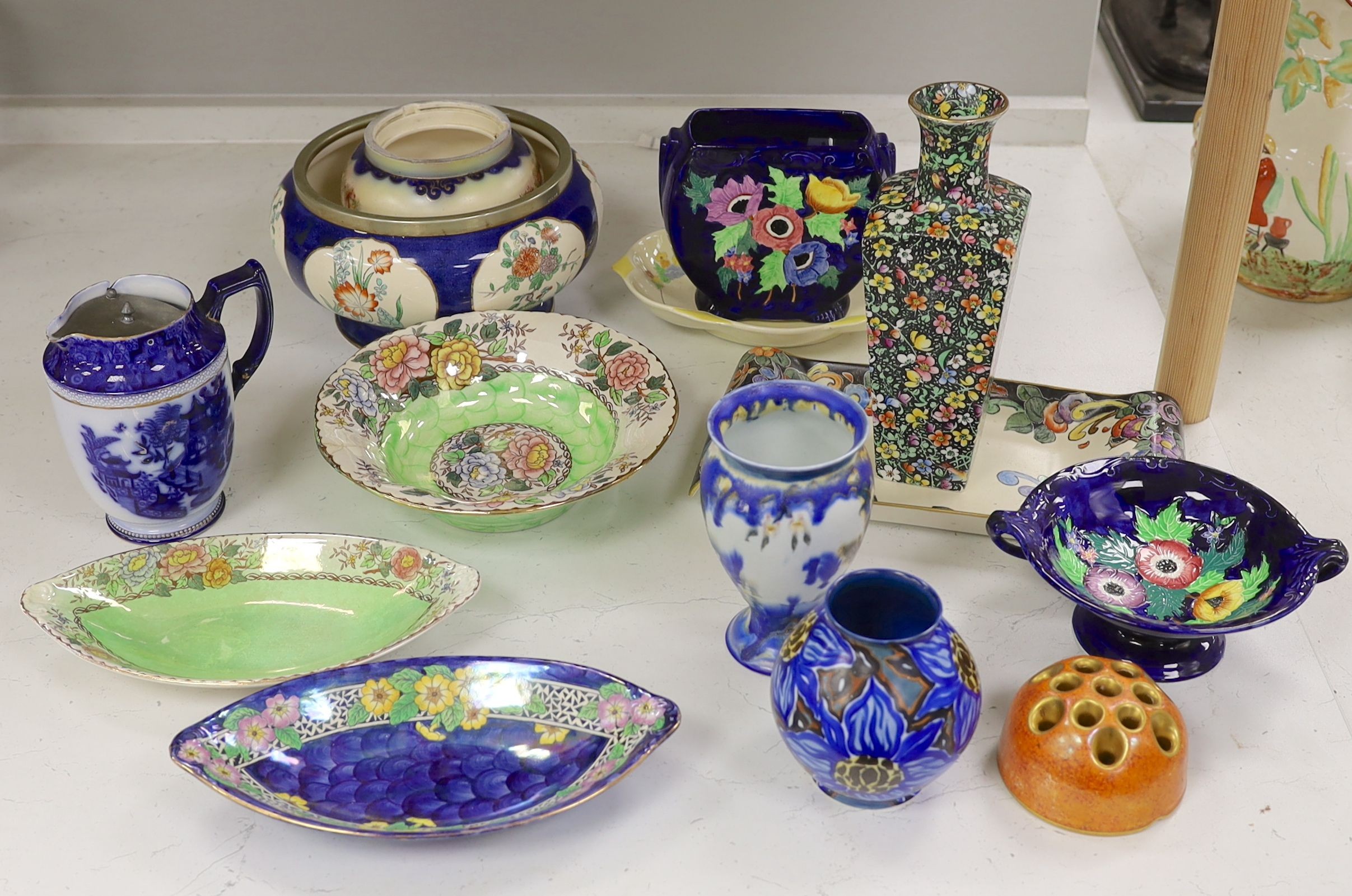 A group of mixed Maling ware, Carlton ware and a Doulton ‘Minden’ dish - D5334